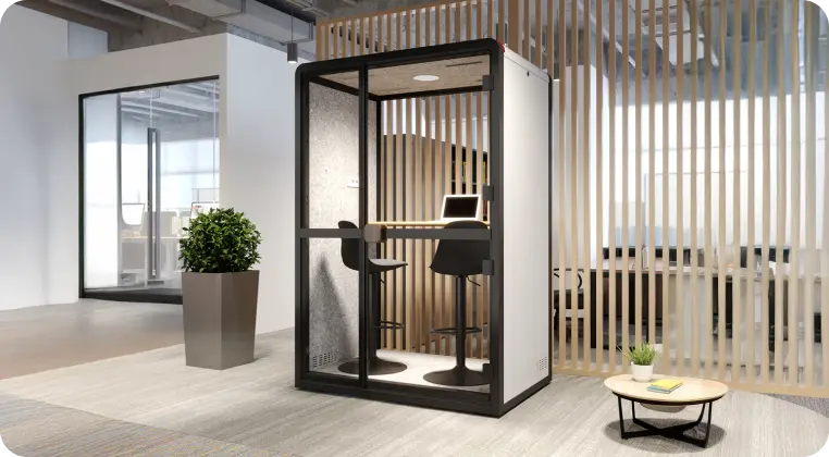 Praca przebiega lepiej w ciszy: rola kabin akustycznych w biurach przyszłości wobec nowych wyzwań