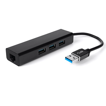 USB Multiport HUB für 3 USB + RJ45 SPU-M06 schwarz