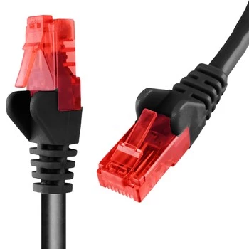 RJ45 CAT 6 U/UTP AWG24 schwarz 25m Kabel