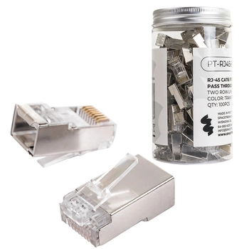 RJ45 Kat.6 Durchgangsstecker FTP PT-RJ456FT-1 100St