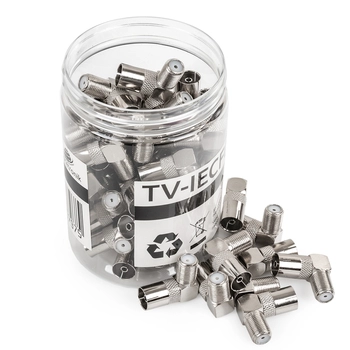 F-Steckdose / TV-Winkelsteckdose TV-IECF0190 Box 50sz