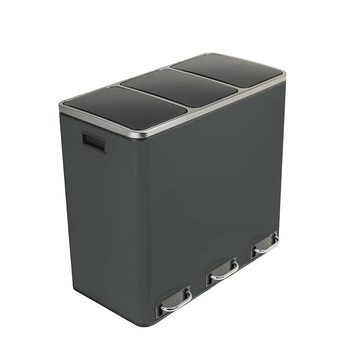 Funky Trash Can Gray Black Spacetronik Potrójny