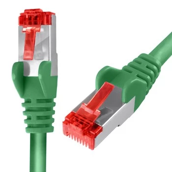 Kabel RJ45 CAT 6 S/FTP AWG27 LSZH grün 1m