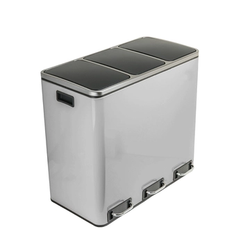 Funky Trash Can Silver Black Spacetronik Potrójny