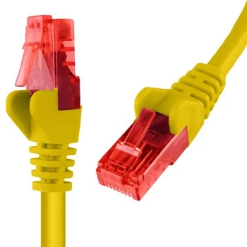 RJ45 CAT 6 U/UTP AWG24 gelb 15m Kabel