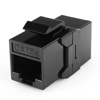 Keystone-Stecker RJ45 CAT 6A gn/gn barrel schwarz