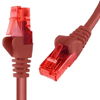 RJ45 CAT 6 U/UTP AWG24 rot 15m Kabel