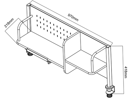 Nadstawka biurkowa Spacetronik SPEX06WL