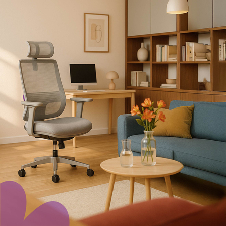 Fotel biurowy obrotowy Spacetronik LUMBO 11 Szary