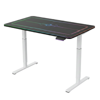 Biurko gamingowe elektryczne RGB z regulacją wysokości Spacetronik 140x70