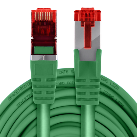 Kabel RJ45 CAT 6 S/FTP AWG27 LSZH zielony 3m