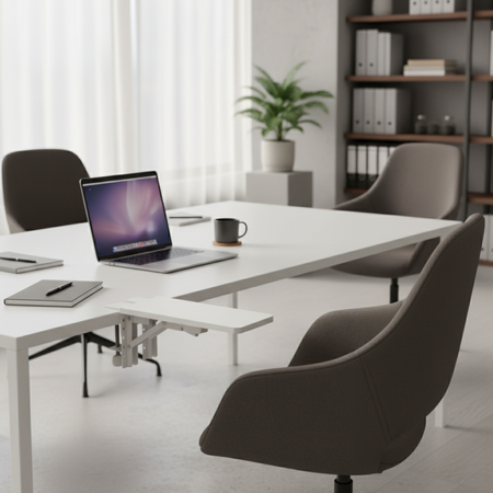 Podłokietnik do biurka Spacetronik SPB131W ergonomiczne wsparcie biały