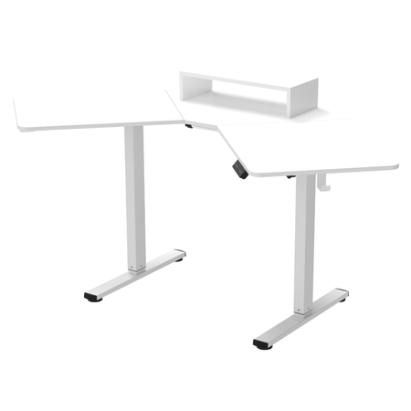 Biurko narożne regulowane SPEL112WW Spacetronik 120x60 cm białe