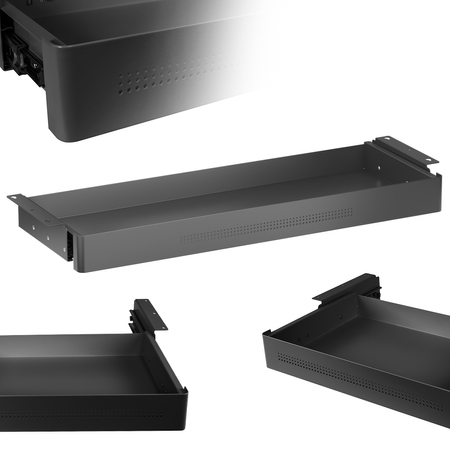 Under-Desk Storage Drawer Large Black