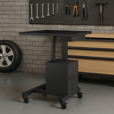 Wózek warsztatowy z szafką zamykaną kluczem SPC141