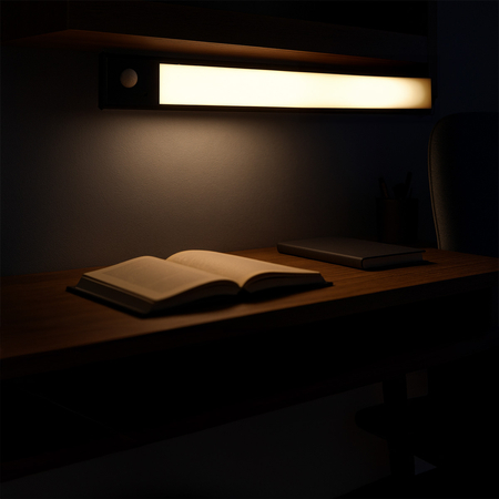 Bezprzewodowa lampa LED Czujnik ruchu 60cm Czarna