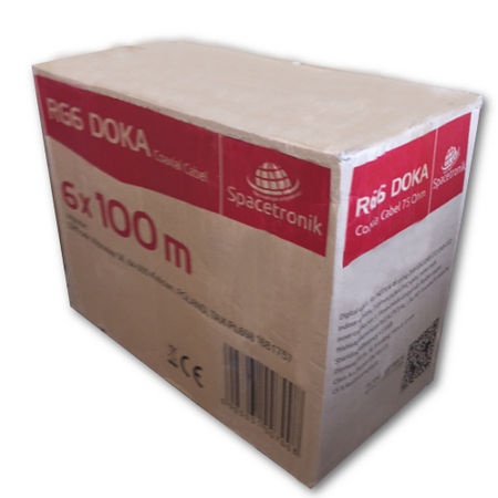 Spacetronik DOKA 4K Trishield RG6 Kabel 100m gebunden