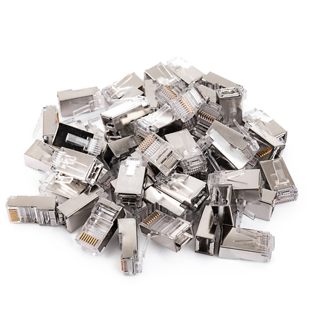 Wtyk RJ45 przelotowy kat5e FTP PT-RJ455FT-0 25szt