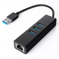 Multiport USB auf 3 USB + RJ45 SPU-M07 schwarz