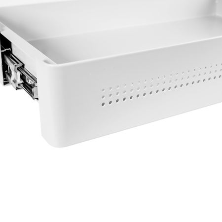 Szuflada podbiurkowa stalowa biała Spacetronik