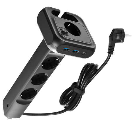 Listwa zasilająca 4xAC 2xUSB 1xUSB-C SPS-PS02B