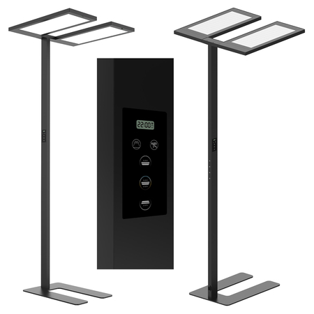 Podwójna lampa stojąca biurowa GLOW D24 Czarna