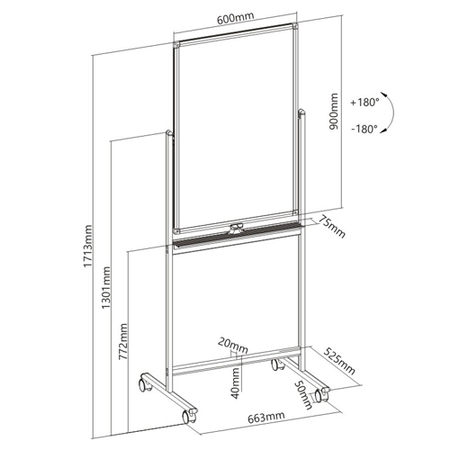 Doppelseitige Magnettafel SPB212 60x90