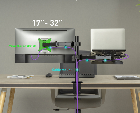 Spacetronik SPA-121 Monitor- und Laptophalterung