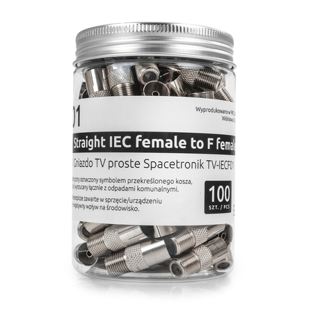 Gniazdo F / Gniazdo TV proste TV-IECF01 BOX 100szt