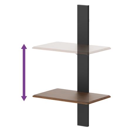 Półka ścienna pod doniczkę SPGC21GO Srebrna-drewno