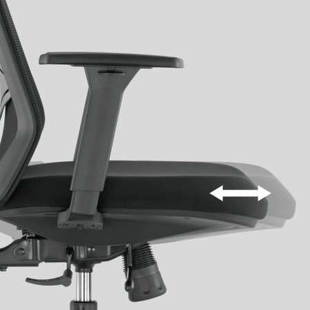 Zestaw cztery biurka elektryczne Spacetronik Pure Black z fotelami