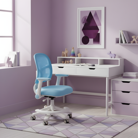 Fotel ergonomiczny dziecięcy Spacetronik SPC-XD19A Niebieskie