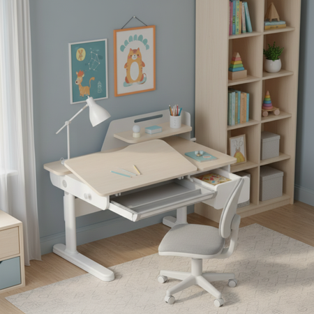 Biurko dziecięce SPEX110WL_120 120×65 cm regulowane 56–75 cm