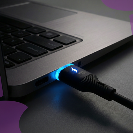 Kabel LED silikonowy USB-C do USB-C E-marker 1,5m