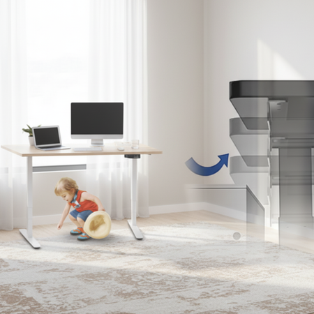 Zestaw gamingowy RGB: biurko elektryczne z regulacją + fotel ARON 120x60