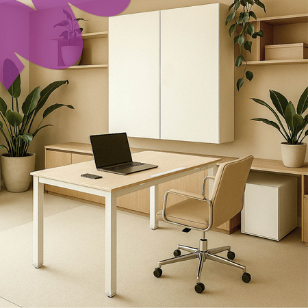 Zestaw -10% Biurko elektryczne DOLF SPE-402 z lampą Glow D3 – wygoda, precyzja i światło bez cienia