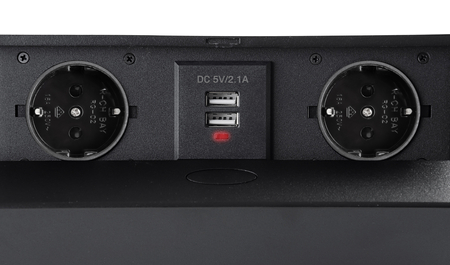 Spacetronik SPS-D24B V2 Arbeitsplattensteckdose Öffnung