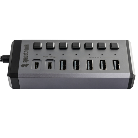 Hub 7xUSB z włącznikami Spacetronik SPU-M18