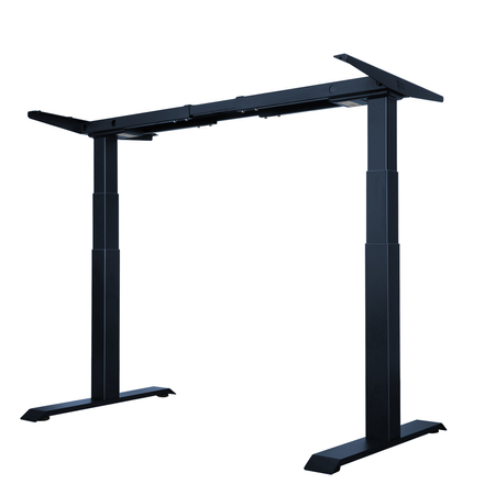 Biurko regulowane Vegard elektryczne dwusilnikowe MDF granatowo-zielone