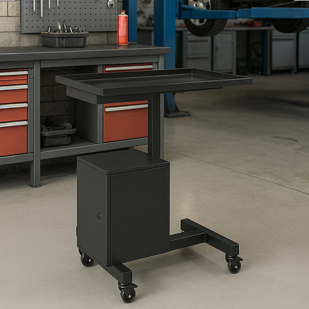 Wózek warsztatowy z szafką zamykaną kluczem SPC141