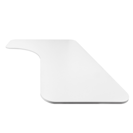 Blat narożny biurka 160x110x60x1.8 cm Biały L