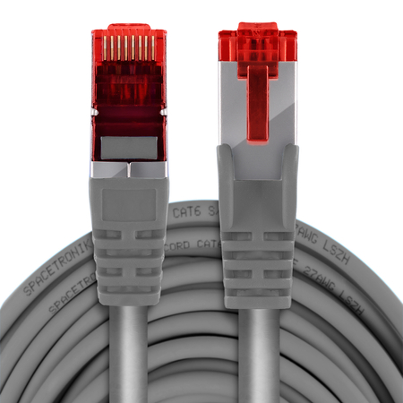 Kabel RJ45 CAT 6 S/FTP AWG27 LSZH szary 15m
