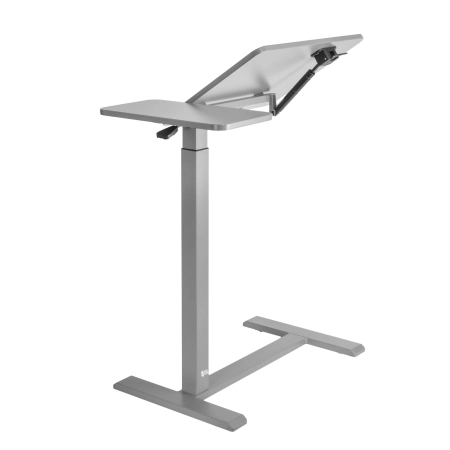 Zestaw wypoczynkowy fotel Spacetronik Flax 04M szary + stolik regulowany BUDDY