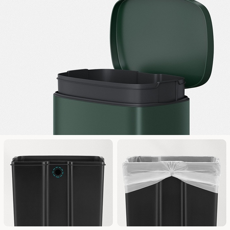 Funky Trash Can Green Black Spacetronik Pojedynczy