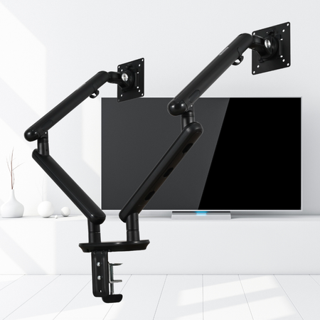 Uchwyt na 2 Monitory SPAF120B | Ergonomia i Porządek na Biurku