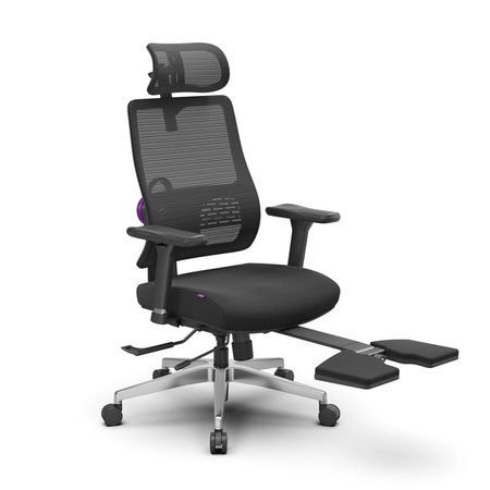 Zestaw ergonomiczny do biura krzesło LUMBO 22 + biurko manualne SPE-O113 100×60 czarne