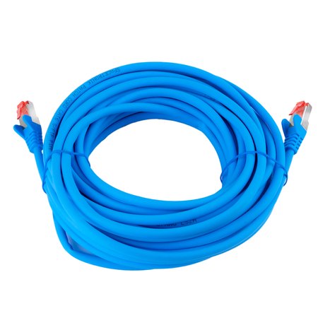 Kabel RJ45 CAT 6 S/FTP AWG27 LSZH niebieski 10m