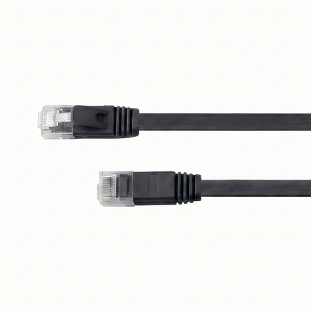 CAT 6A płaski kabel sieciowy U/UTP czarny 15M