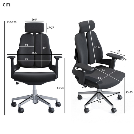 Fotel biurowy obrotowy Barry Czarny