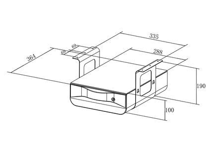 Szuflada biurkowa podblatowa Spacetronik SPB-121B